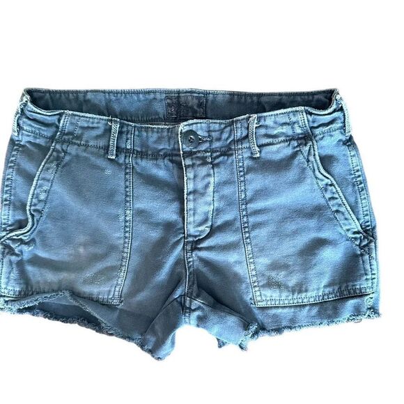 American Eagle Outfitters Low Rise Button Fly Shortie Shorts Size 6 - Y2K Style - Picture 1 of 5